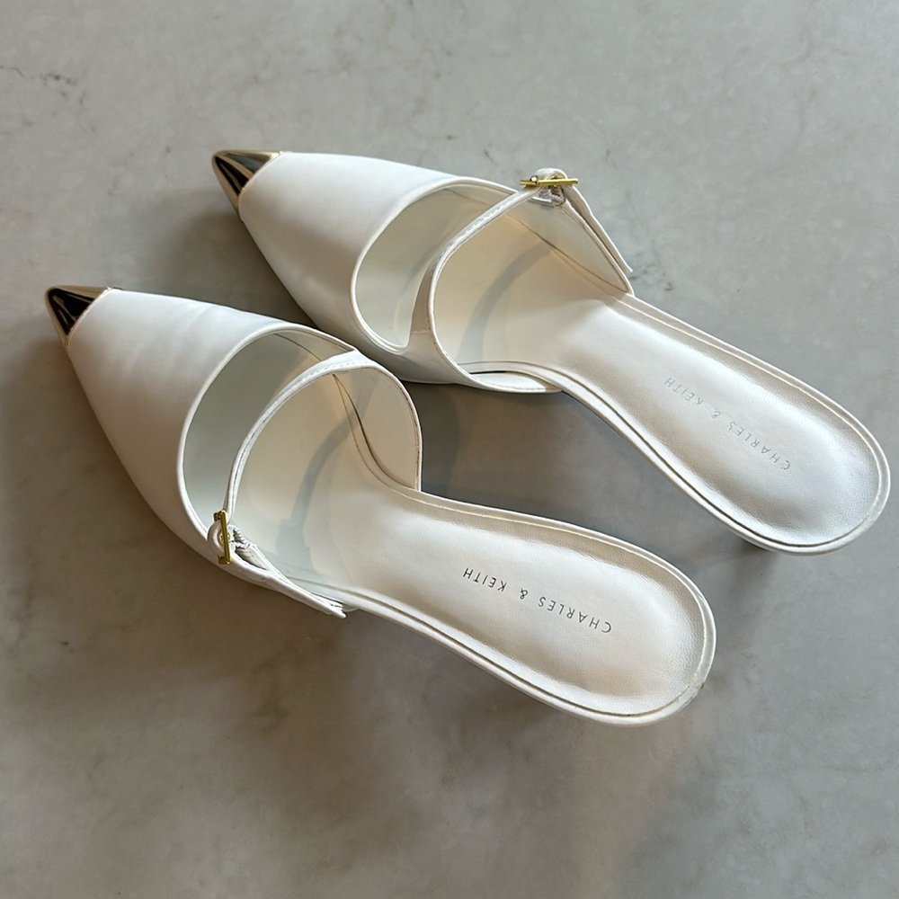 Charles and Keith pointed kitten heel